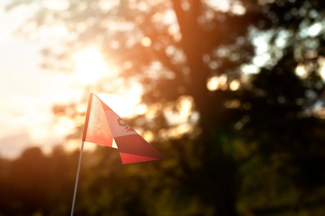 Peru’s national silk flag outdoors